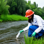 **

"A professional environmental scientist, fully clothed in appropriate field attire, examining a water sample by a clean riverbank. Lush greenery in the background, representing a healthy ecosystem. Safe for work, appropriate content, perfect anatomy, correct proportions, well-formed hands, professional, modest, family-friendly, high quality, professional photography."

**